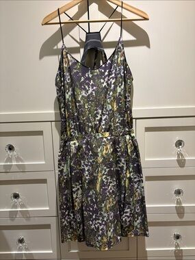 Lululemon Floral Print Strappy Summer Dress - Green & Purple